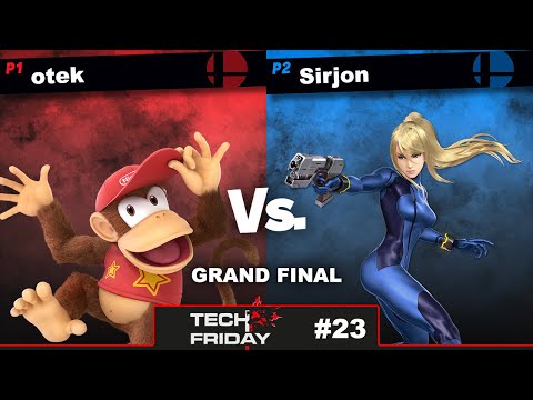 Tech Friday #23 Grand Final - otek (Diddy Kong) Vs. Sirjon [L] (Zero Suit Samus) Smash Ultimate