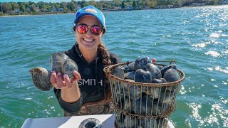 GIANT CLAMS Catch and COOK! Coastal Foraging, Niantic River Connecticut!