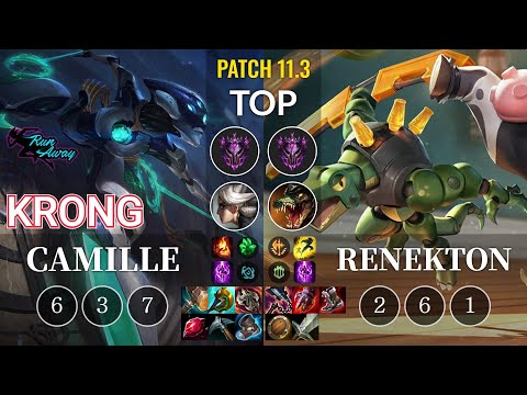 RNW KronG Camille vs Renekton Top - KR Patch 11.3