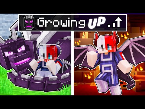 Growing Up As a DRAGON In Minecraft !!