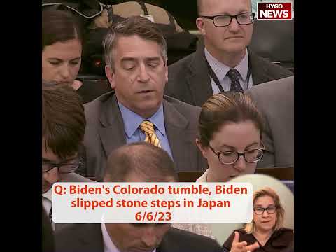 Q: Biden's Colorado Tumble, Slipped Stone Steps In Japan? A: "I Actually Did Not See That"