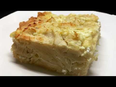 Pite me djathë / gjizë - me peta te gatshme - e lehte | Pita mit Käse - mit fertigem Yufka Blättern
