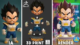 🔥Cómo Optimizar Modelos IA en ZBrush para Impresión 3D | Cortes, Encastres, Pintura y Render Final