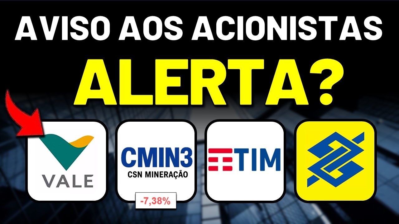 🚨ATENÇÃO: AÇÃO DESABA 7%. GRANDE RISCO? 13% de DIVIDEND YIELD: VALE A PENA INVESTIR? VALE3 BBAS3