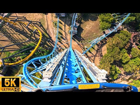 On-ride point of view of Mr. Freeze