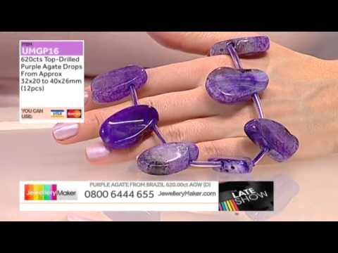 Peacock Pearls and  Amethyst for jewellery making: JewelleryMaker 16/01/2015