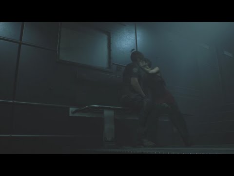 Resident evil 2 remake Leon saves Ada cutscene.