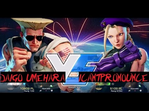 SF5 / V - Guile ( Daigo Umehara ) vs Cammy ( icantpronounce ) - Online FT2 ! 【 スト5 】