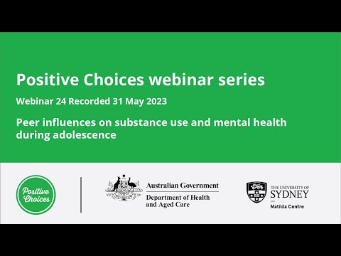 Peer influences on substance use and mental health during adolescence