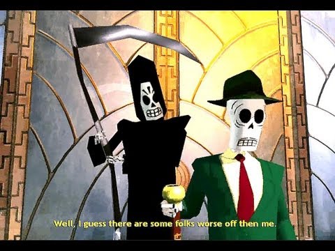 Grim Fandango Walkthrough Part 1 - Upscaled to HD - Remastered