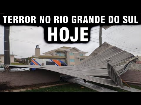 TERROR NO RIO GRANDE DO SUL HOJE! TEMPESTADE DE GRANIZO E VENTOS DE 64 KM/h CAUSA DESTRUIÇÃO