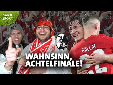 🔥SO feiern Fans den Achtelfinal-Einzug des SC Freiburg gegen RC Lens! - DEIN SCF 108 | SWR Sport