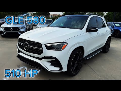 2025 Mercedes GLE 580 Walkaround | V8 Beast in Moonlight White Metallic Macchiato Beige Leather ￼
