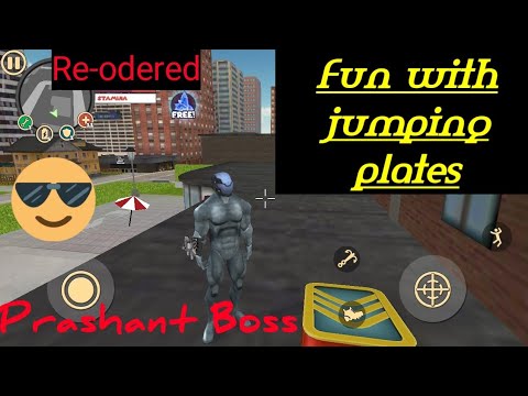 ROPE HERO VICE TOWN Fun with jumping plates by Prashant Boss