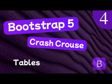 Bootstrap 5 Crash Course Lesson #4 - Styling Tables