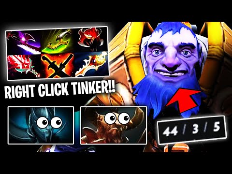 Right Click Build Tinker!! - WTF DAMAGE Instant Killing Enemy Carry Dota 2