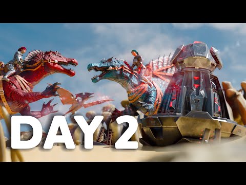 The UNEXPECTED DUO Goes CRAZY In MID GAME - DAY 2 - INX 2MAN - ARK: Survival Evolved