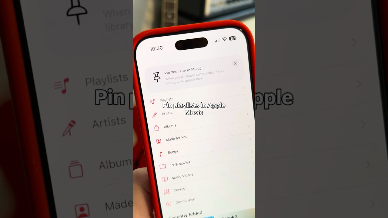 Pin Playlists in Apple Music | Vodafone UK
