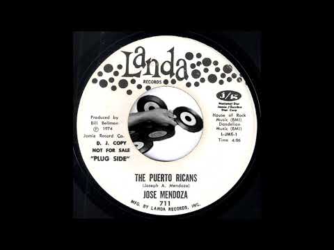Jose Mendoza - The Puerto Ricans [Landa] 1974 Stand Up Comedy Novelty 45