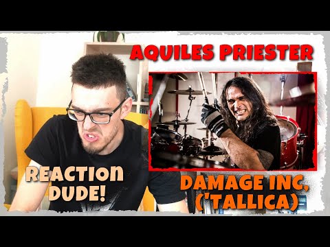 Drummer Reacts - Aquiles Priester - Damage Inc. (Metallica Drum Cover)