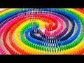 AMAZING Rainbow Dominoes Satisfying Domino Screen Link