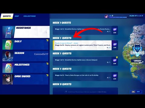 Complete Resistance Week 1 Quests - Fortnite Challenges Guide