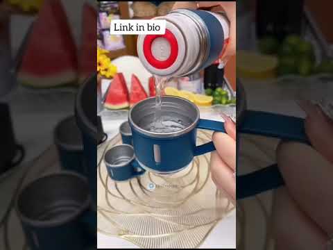 Steel Vacuum Flask Set with 3 Steel Cups Combo