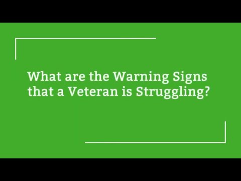 Warning Signs that a Veteran is Struggling