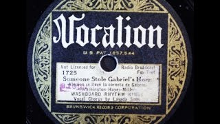 Washboard Ryhthm Kings: Someone Stole Gabriel's Horn 1932  (Valaida Snow)