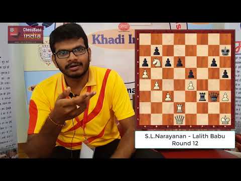 A spectacular knight sacrifice by Lalith finishes off S.L. Narayanan
