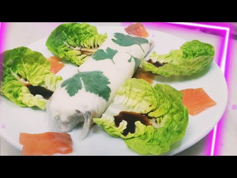 Rollitos de Queso con Salmon Ahumado - recetas en menos de 3 minutos -
