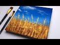 Wheat Field | Easy Acrylic Painting For Beginners | Simple Painting Demonstration