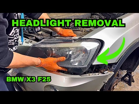 How To Remove Headlights From BMW X3 F25.