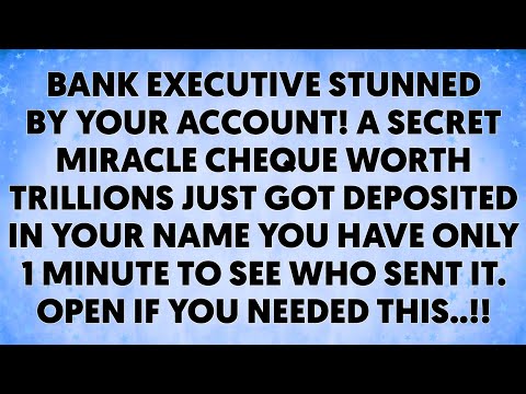 YOUR BANK ACCOUNT EXECUTIVE STUNNED BY YOUR ACCOUNT! A SECRET MIRACLE...