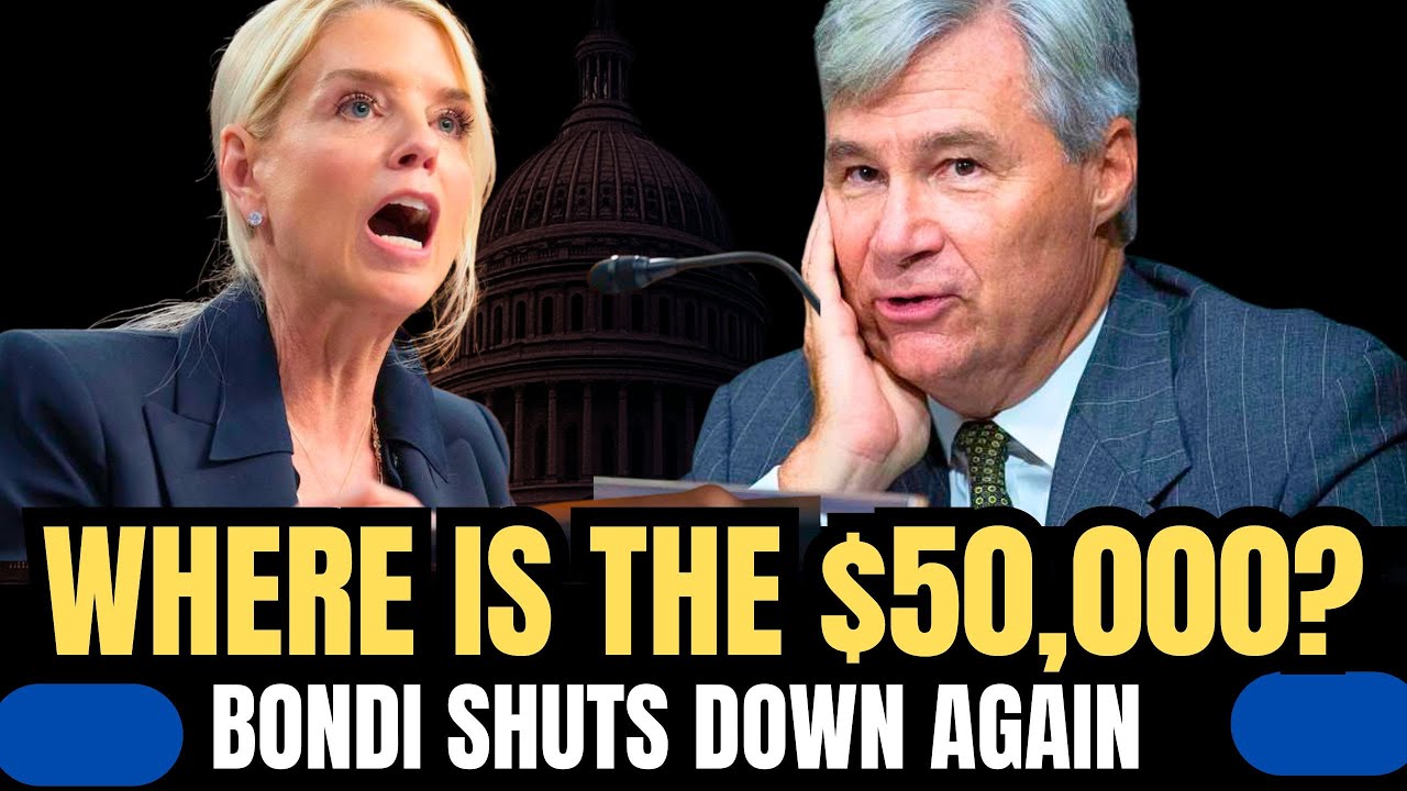 Whitehouse EXPOSES Bondi’s Evasions on Epstein and $50K FBI Cash