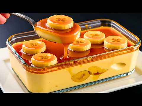 Just milk and banana! The best French dessert in 5 minutes! No baking required! The trick!