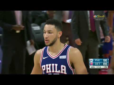 Ben Simmons first NBA triple-double highlights for 76ers vs. Pistons | ESPM