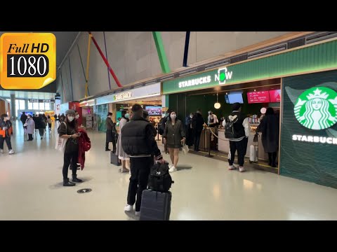 Sons relaxantes do aeroporto. Um passeio pelo Aeroporto Hongqiao de Xangai.