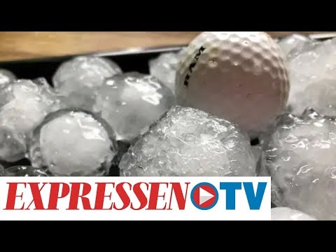 Se hagelskuren: Förstörde bilar och krossade fönster