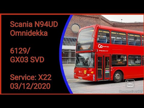 Go North East Scania Omnidekka 6129/GX03 SVD Durham - Framwellgate Moor. (X22)