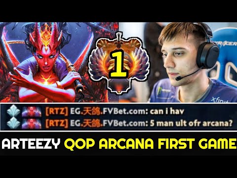 ARTEEZY Top 1 MMR New Queen of Pain Arcana First Game 7.26 Dota 2