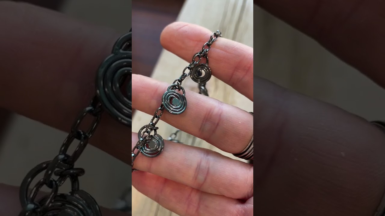 Sterling Silver Chain Bracelet with Fun Spiral Charm Dangles #bracelets #silverjewelry