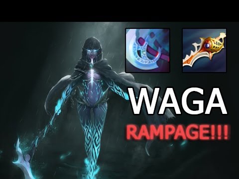 Waga Plays Phantom Assassin with Manta Style, Divine Rapier + Rampage