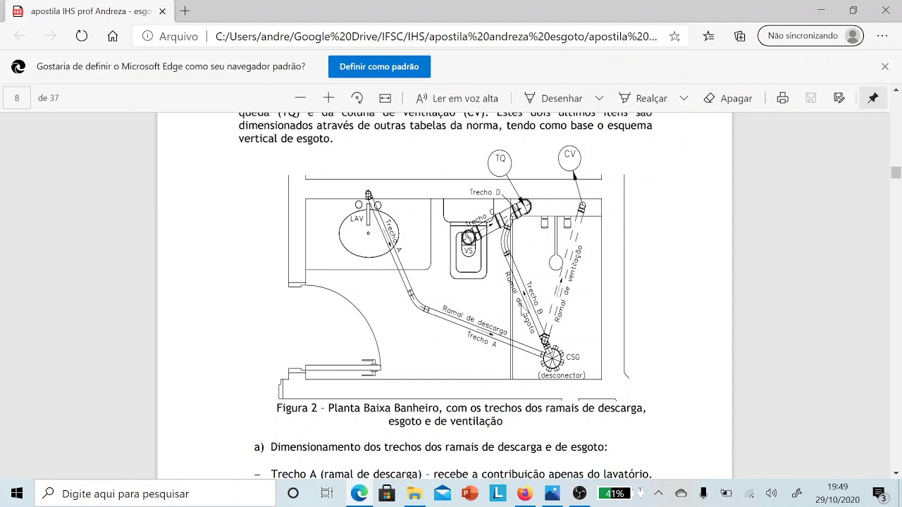 Aula 2 - Instalações prediais de esgoto - Ramais de esgoto, descarga e ventilação