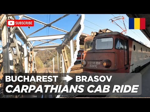 CAB RIDE through the stunning CARPATHIAN MOUNTAINS to Transylvania🧛‍♂️| Bucharest to Brasov by Train
