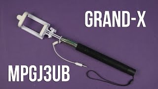 Grand-X Selfi Stick with Jack 3,5" Black (MPGJ3UB) - відео 1