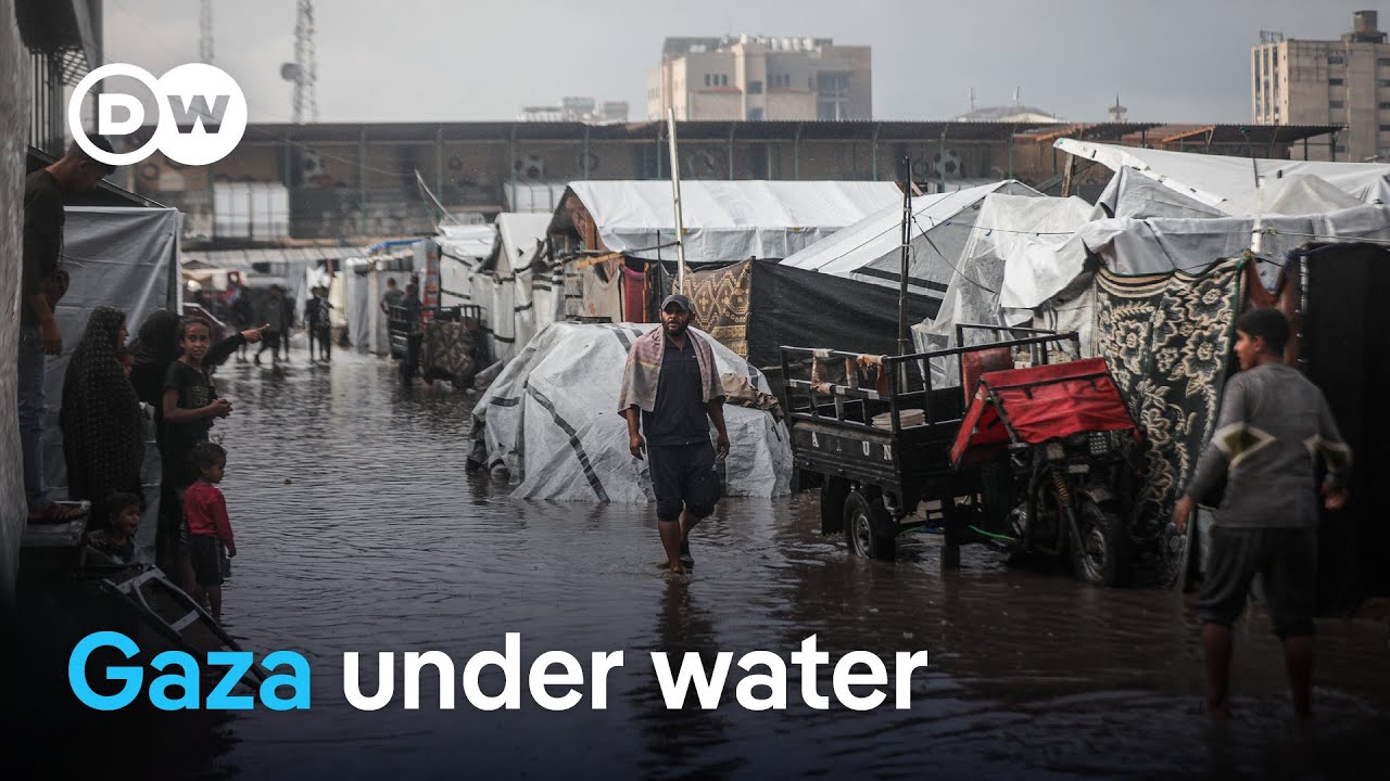 Heavy rains add to suffering of displaced Gazans in makeshift camps | DW News