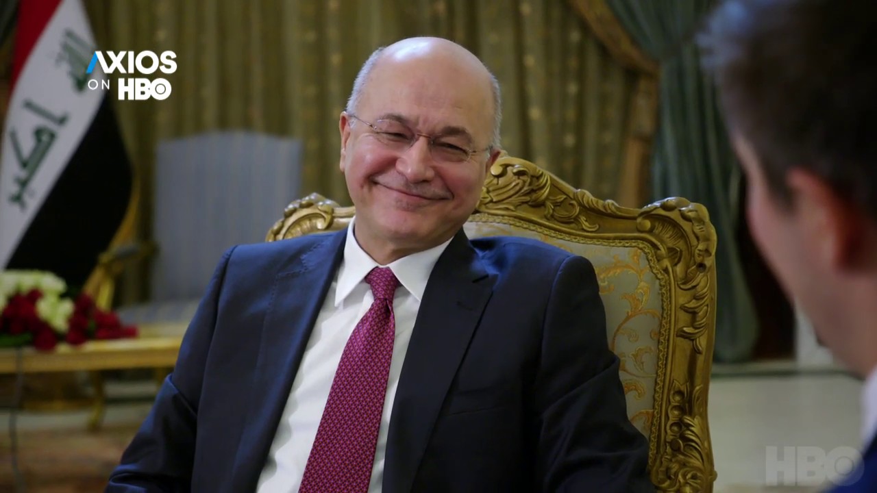 Iraqi President Barham Salih reacts to Trump’s comments about the Kurds at Normandy