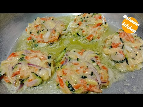 How To Make Simple & Perfect Zucchini, Potato & Carrot Fitters | A Easy Breakfast Recipe Idea