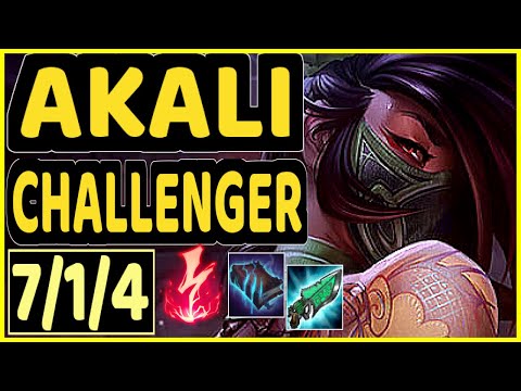 EVROT (AKALI) - 7/1/4 KDA CHALLENGER GAMEPLAY - BR
